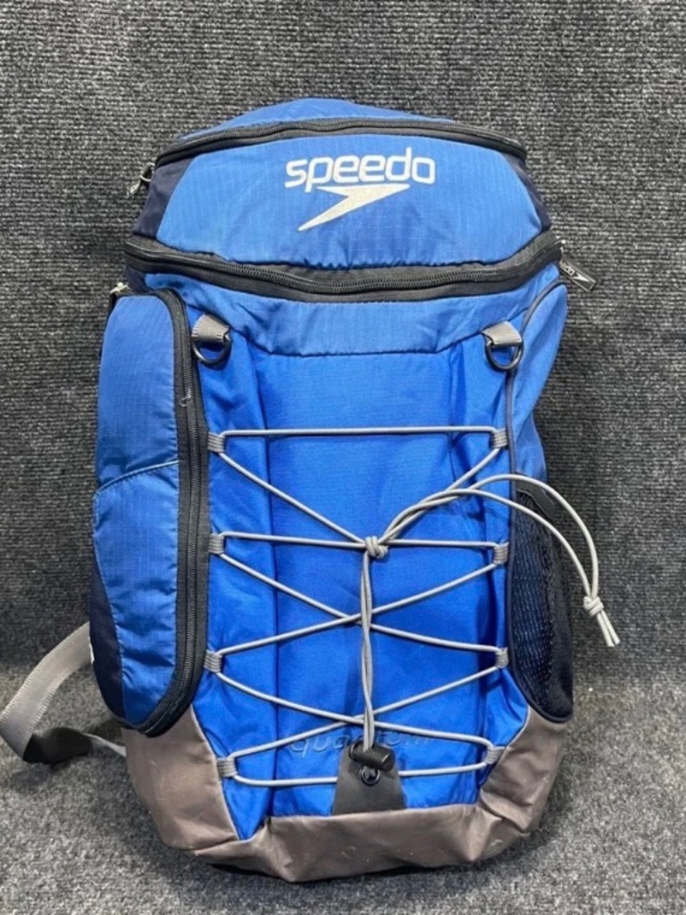 Speedo Quantum A0323 Blue/Gray Athletic Swim Gear Nylon/Polyester Team Backpack